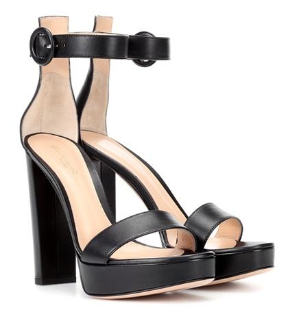 Gianvito Rossi Exclusive To Mytheresa.com – Portofino Plateau Leather Sandals
