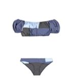 Lisa Marie Fernandez Leandra Patchwork Off-the-shoulder Bikini