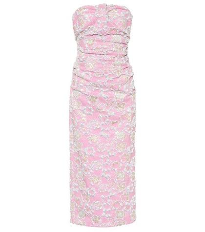 Miu Miu Strapless Cloqué Dress