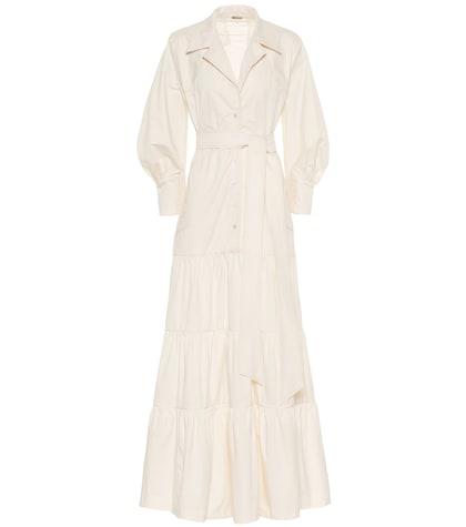 Johanna Ortiz Ring Of Fire Stretch-cotton Maxi Dress