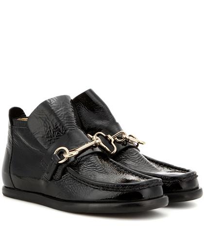 7 For All Mankind Kerin Embellished Patent Leather Ankle Boots
