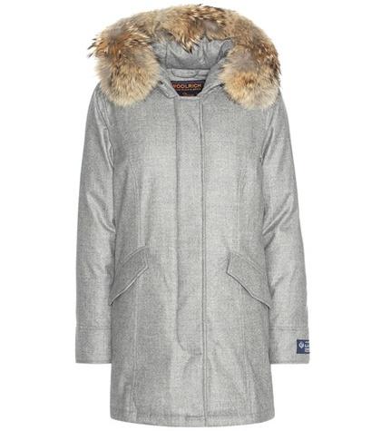 Woolrich Arctic Fur-trimmed Virgin Wool And Cashmere Parka