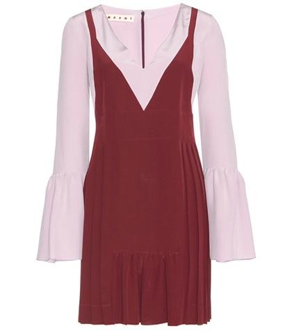 Marni Pleated Silk Dress