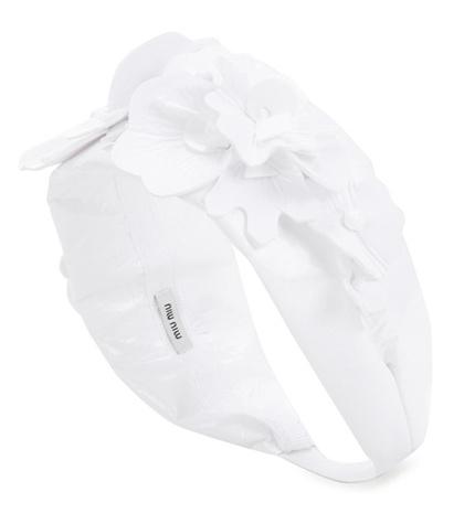 Miu Miu Faux-leather Headband