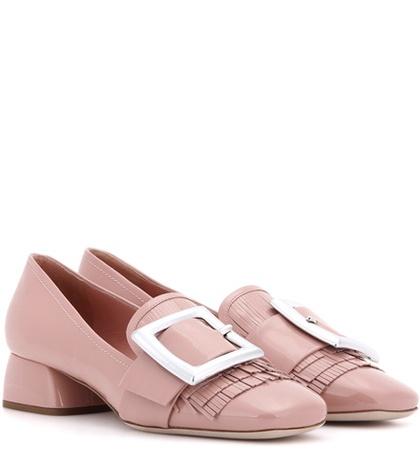 Miu Miu Fringed Patent Leather Pumps