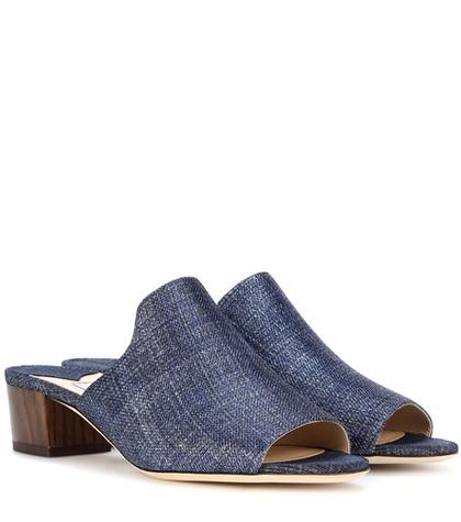 Jimmy Choo Myla Open-toe Metallic Mules