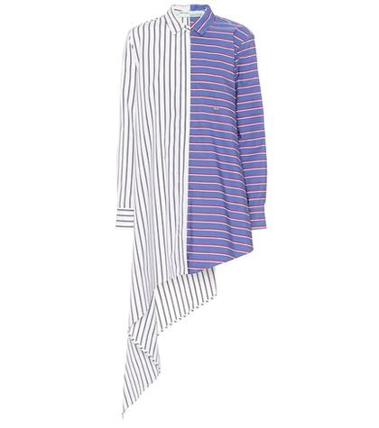 Off-white Striped Cotton Dress