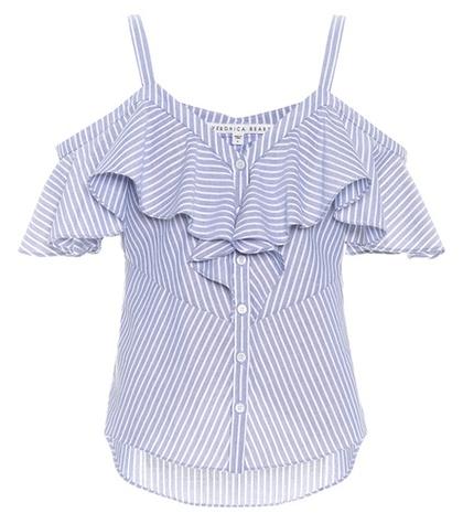 Veronica Beard Grant Off-the-shoulder Cotton Top