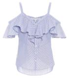 Veronica Beard Grant Off-the-shoulder Cotton Top