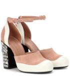 Marni Embellished Suede Pumps