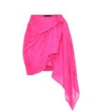 Dundas Asymmetric Silk-blend Miniskirt