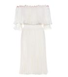 Alexander Mcqueen Silk-blend Off-the-shoulder Dress