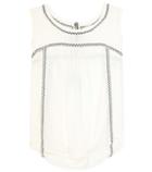 Velvet Asera Embroidered Cotton-blend Top