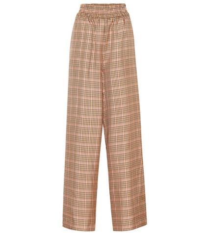 Golden Goose Deluxe Brand Plaid Wide-leg Pants
