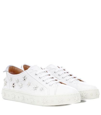 Aquazzura Cosmic Star Leather Sneakers