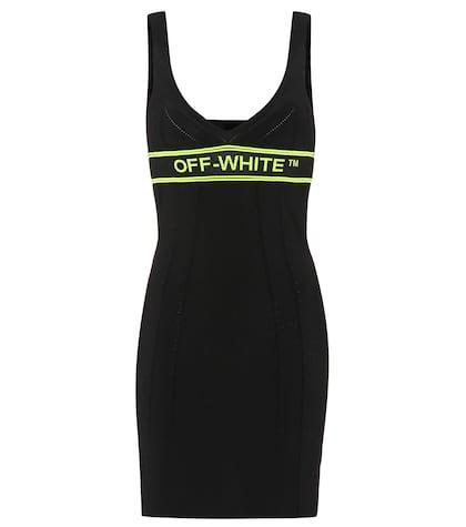 Off-white Logo Stretch Knit Minidress