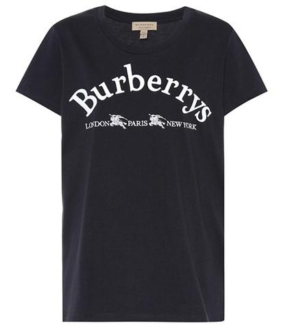 Burberry Embroidered Cotton T-shirt