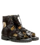 Jimmy Choo Mytheresa.com Exclusive Wicke Suede Lace-up Sandals