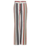 Chlo Striped Cotton-blend Twill Wide-leg Trousers