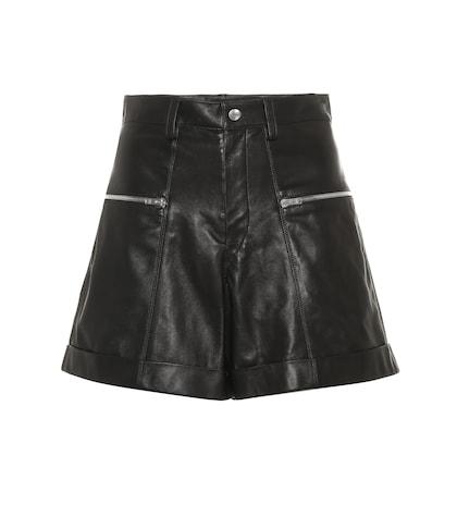Isabel Marant High-rise Leather Shorts
