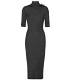 Balenciaga Ribbed-knit Midi Dress