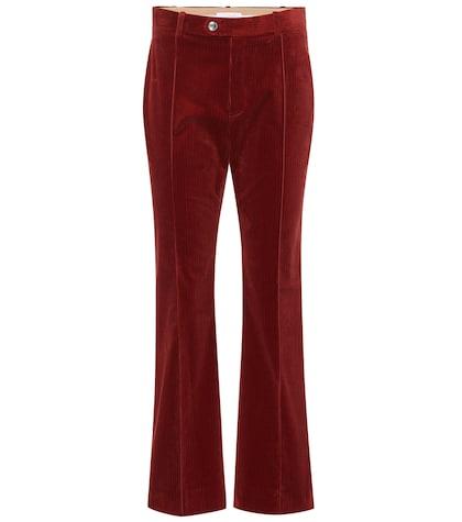 Chlo Mid-rise Flared Corduroy Pants