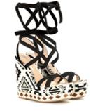 Gianvito Rossi Cheyenne Wedge Suede Sandals