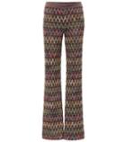 Alexandre Birman Metallic Wool-blend Flared Pants