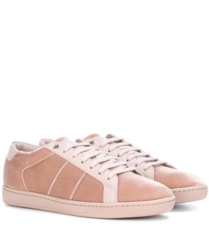 Saint Laurent Sl/01 Velvet Sneakers
