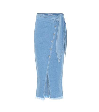 Nanushka Denim Side-tie Skirt
