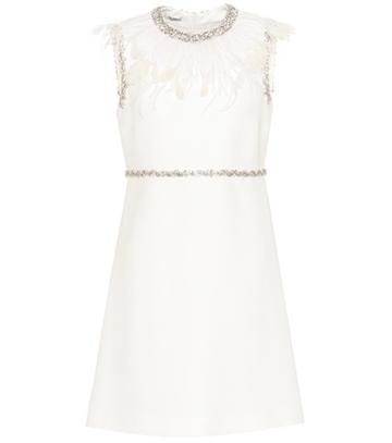Victoria Beckham Crystal And Feather Embellished Dress