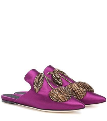 Sanayi 313 Ciliegia Satin Slippers