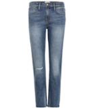 Saint Laurent Le Boy Mid-rise Cropped Jeans