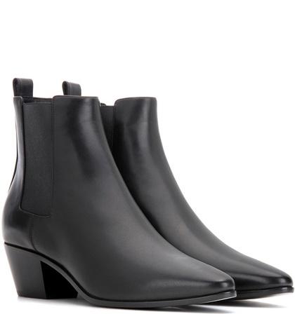 Saint Laurent Rock 40 Leather Chelsea Boots