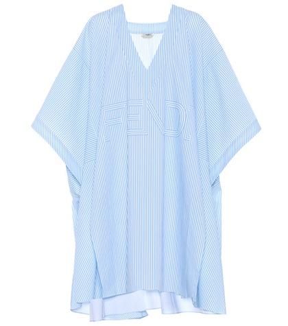 Fendi Striped Cotton Poplin Kaftan