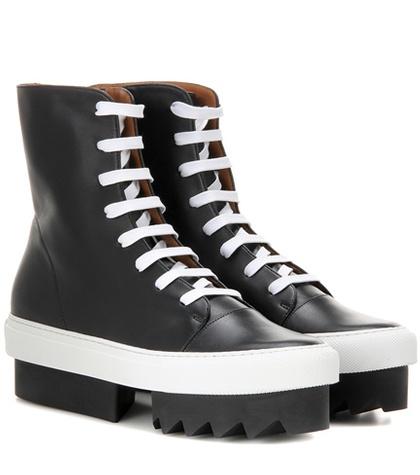 Givenchy Platform Leather Ankle Boots
