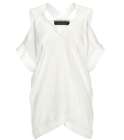 Roland Mouret Leo Top Trans Silk Blouse