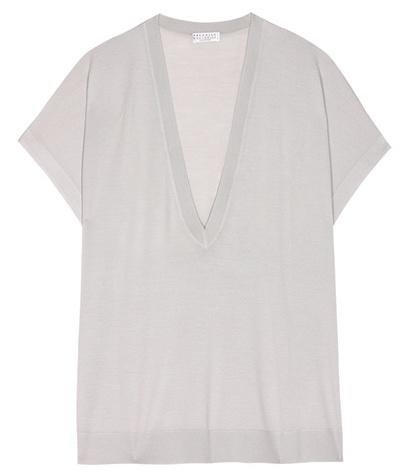 Brunello Cucinelli Wool And Cashmere Short-sleeved Sweater