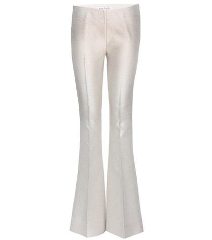 Roger Vivier Mello Cotton And Silk-blend Trousers