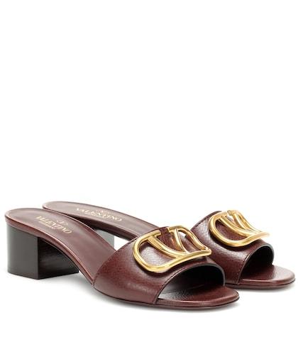 Valentino Garavani Valentino Garavani Go Logo Leather Sandals