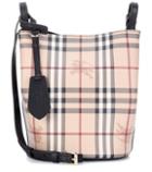 Burberry Lorne Plaid Leather Shoulder Bag