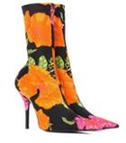 Balenciaga Knife Floral-printed Ankle Boots