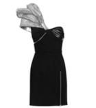 Nike Embellished Wool And Leather Mini Dress