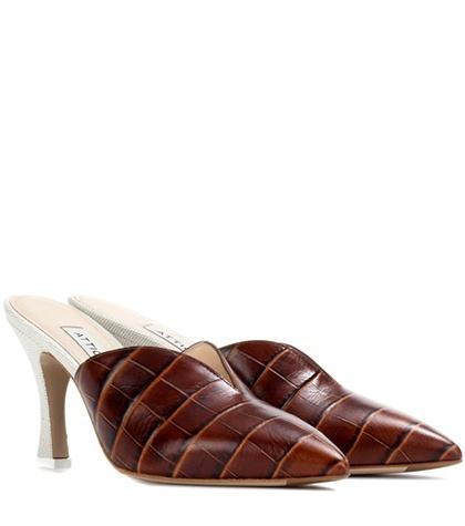 Attico Monica Leather Mules