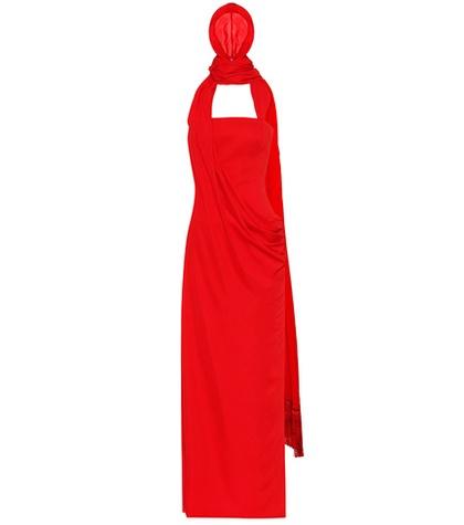 Versace Hooded Crêpe Gown