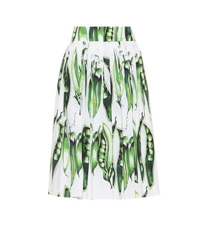 Dolce & Gabbana Printed Stretch-cotton Skirt