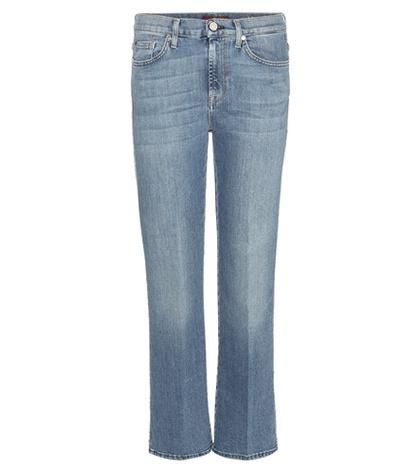 7 For All Mankind Cropped Boot-cut Jeans