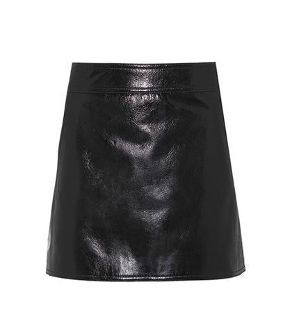Saint Laurent Leather Mini Skirt
