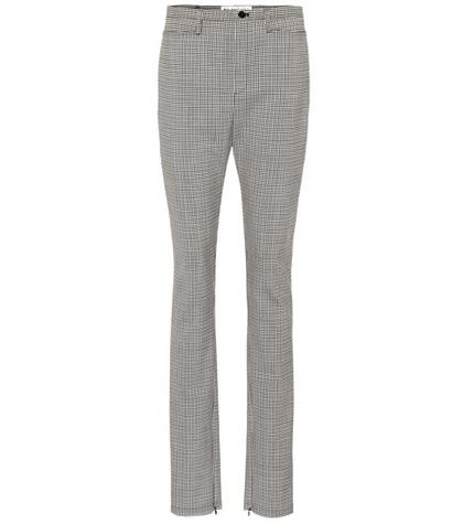 Balenciaga Plaid Slim-fit Wool Trousers