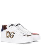 The Row Embellished Leather Sneakers